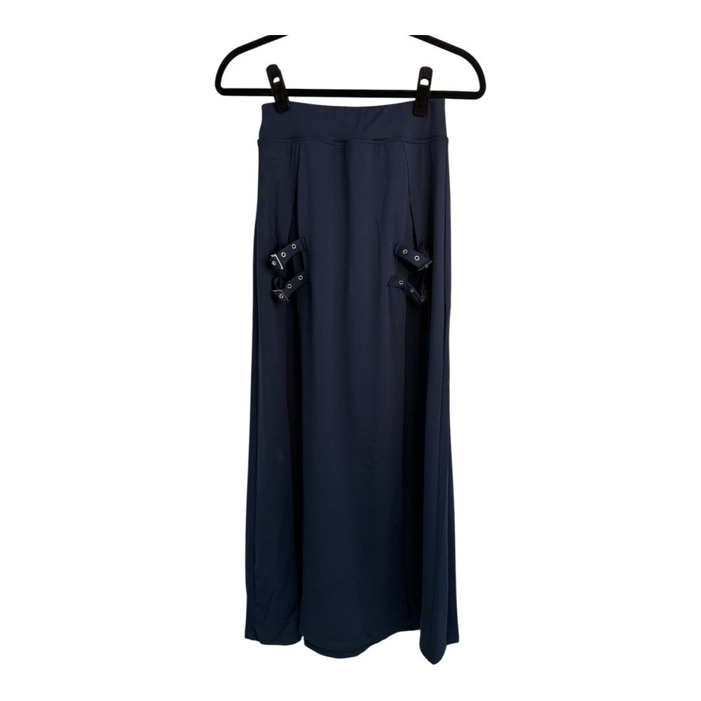 Halara High Waisted Decorative Buckle Split 2-in-1 Maxi Skirt Sapphire XS NWT - Picture 7 of 13